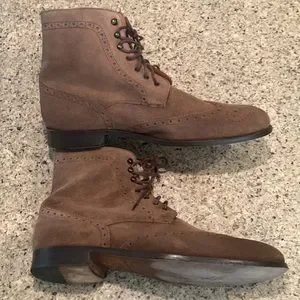 Saks Fifth Avenue Chestnut Leather Wingtip Boots Saks Fifth Avenue | Shoes | Mens 5 Saks Of Fifth Avenue  main image 3